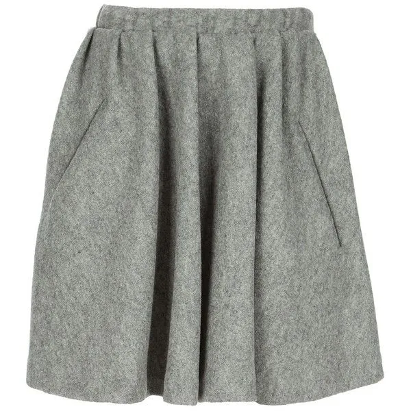 Acne Studios Romantic Felt Wool Skirt
