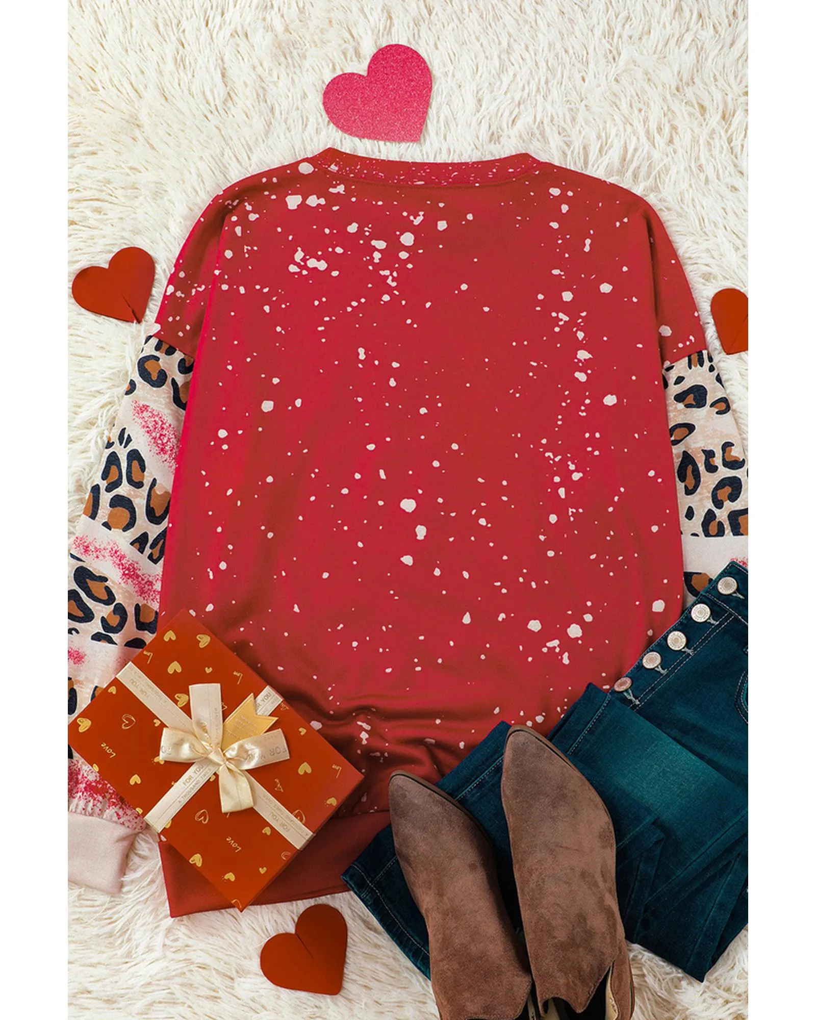 Azura Exchange Leopard LOVE Element Sweatshirt - M