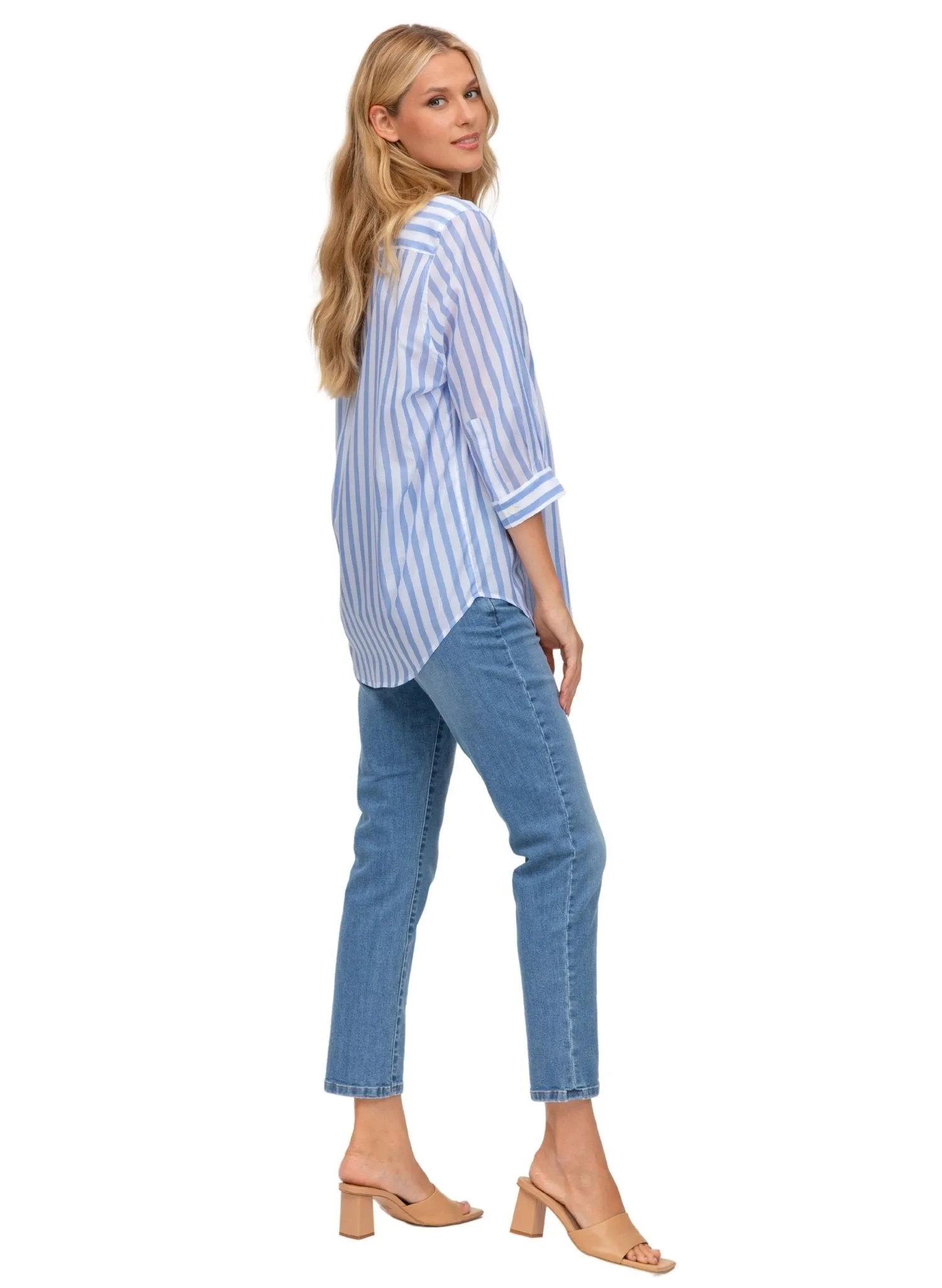 Boyfriend Fit Maternity Jeans - Light Stoned Wash