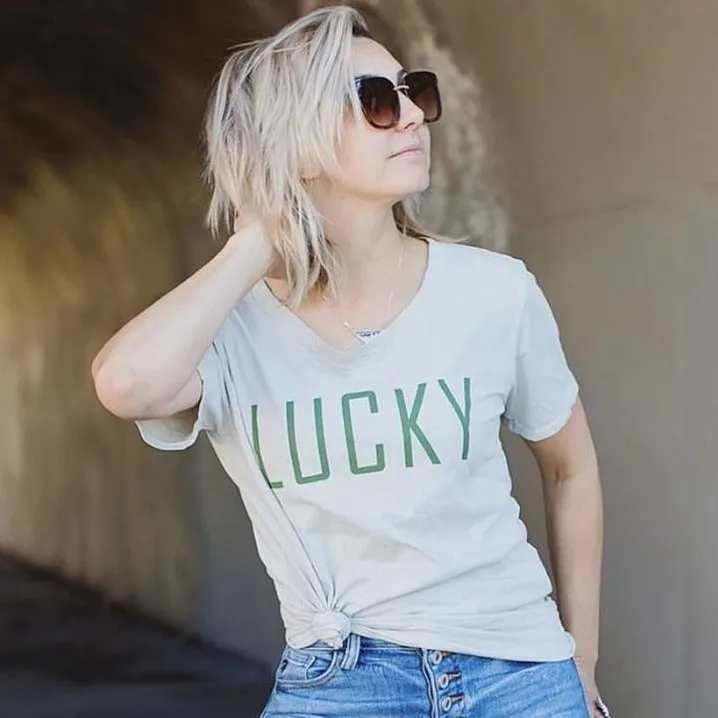 Brokedown Women's Lucky Tee - Light Olive