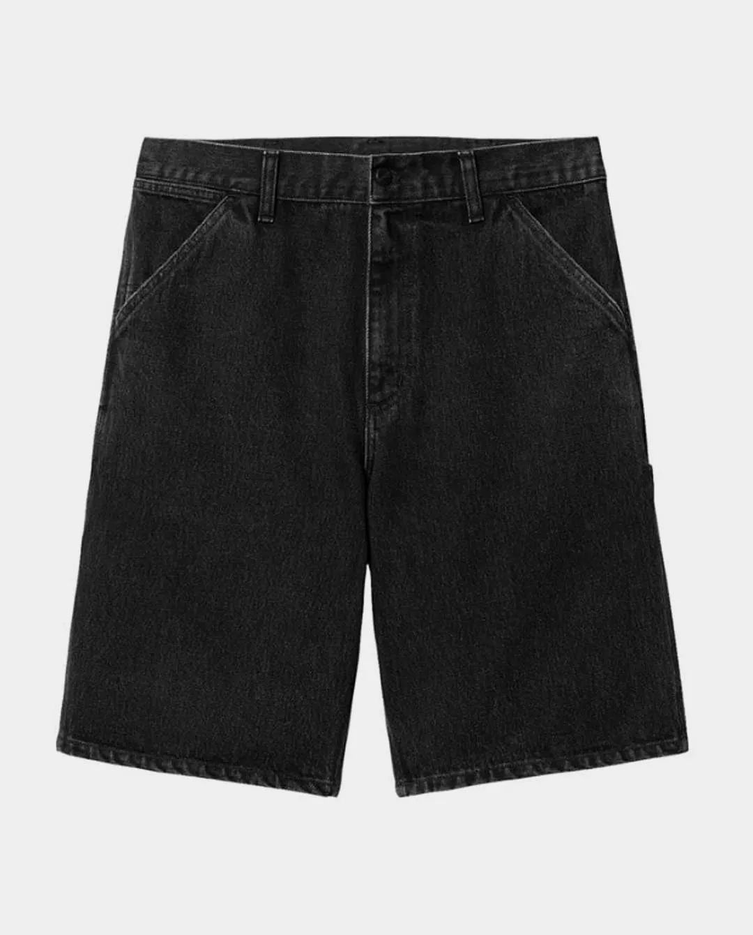 Carhartt WIP - Single Knee Short - Black Stone Washed