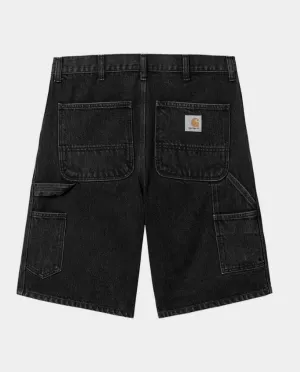 Carhartt WIP - Single Knee Short - Black Stone Washed