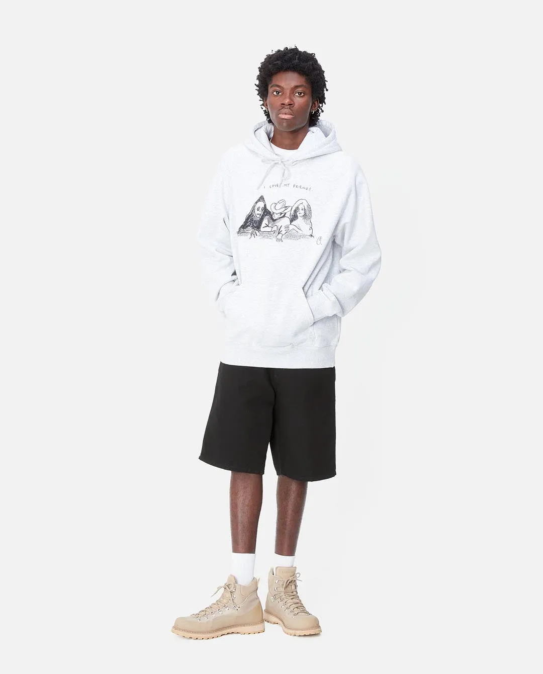 Carhartt WIP - Single Knee Short - Black Stone Washed