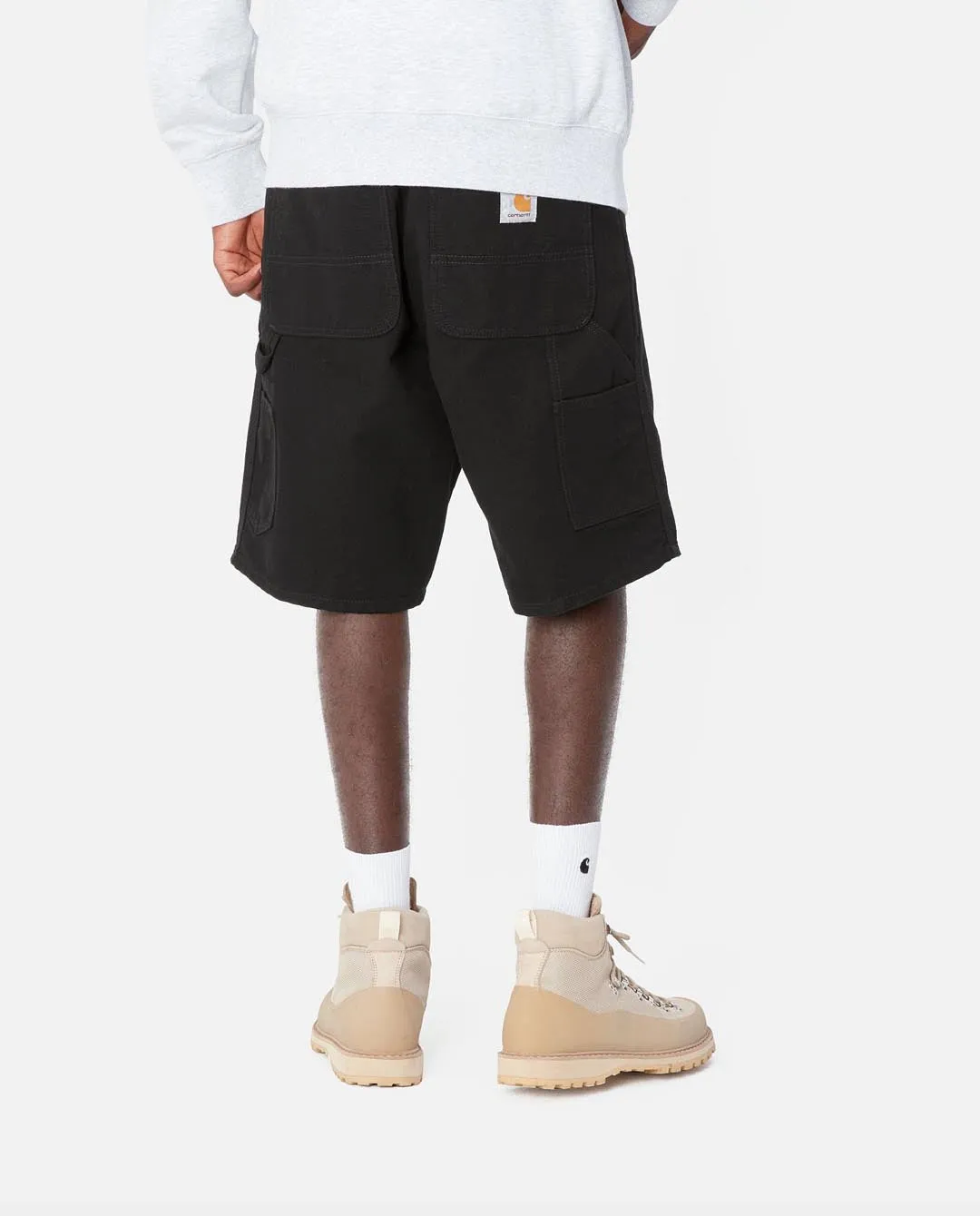Carhartt WIP - Single Knee Short - Black Stone Washed