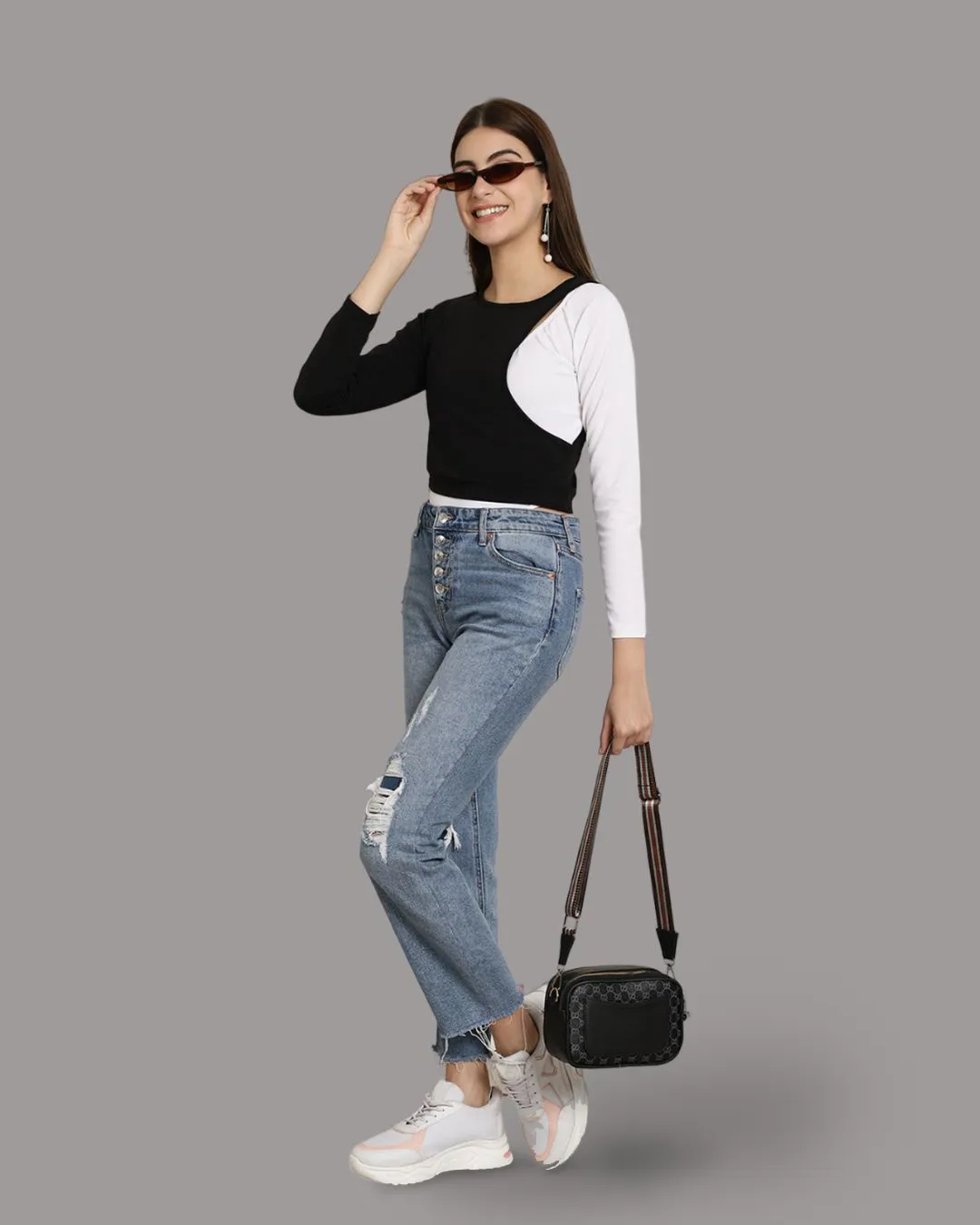 Chic Layered Monochrome Top