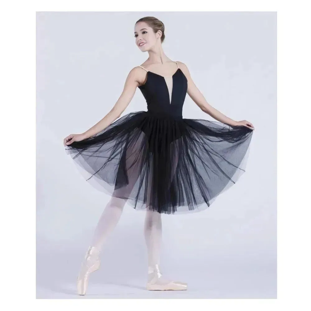 Chiffon Ballet Skirt for Womens Tutu Ballet Wrap Skirts With Two Layers