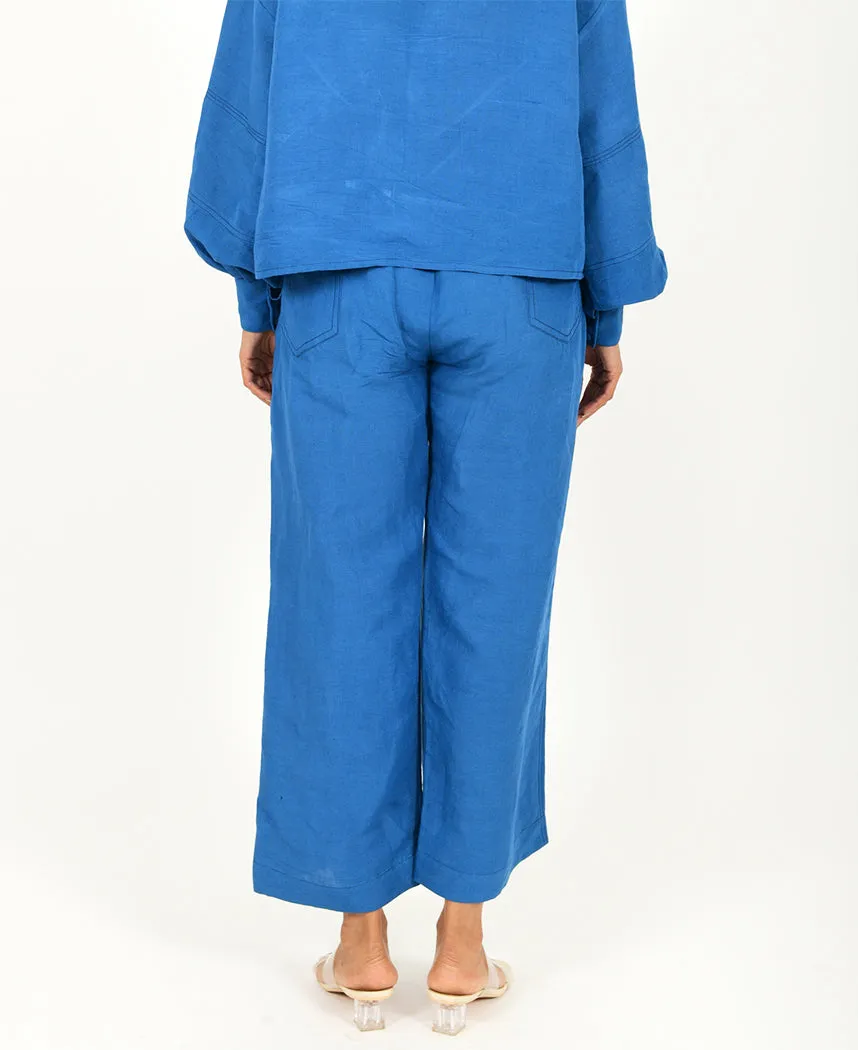 Classic Linen Pants Blue