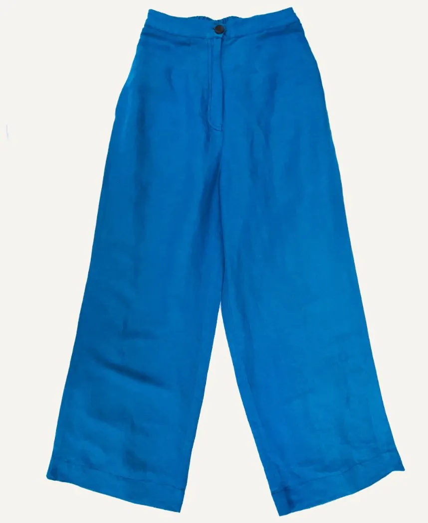 Classic Linen Pants Blue