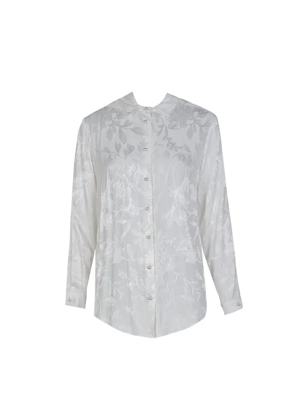 Classy Flower Embroidery Chic Blouse&Long-Skirt