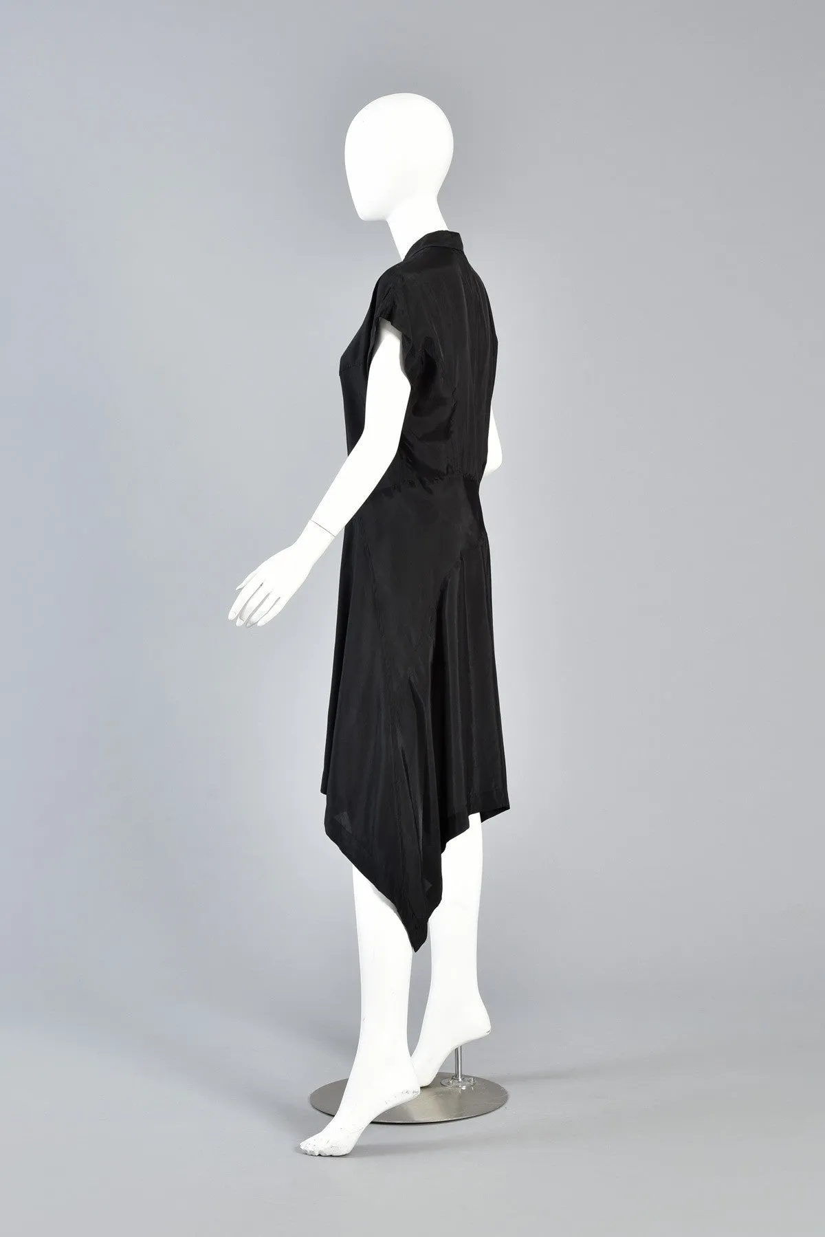 Comme des Garcons Asymmetrical Minimal Black Dress