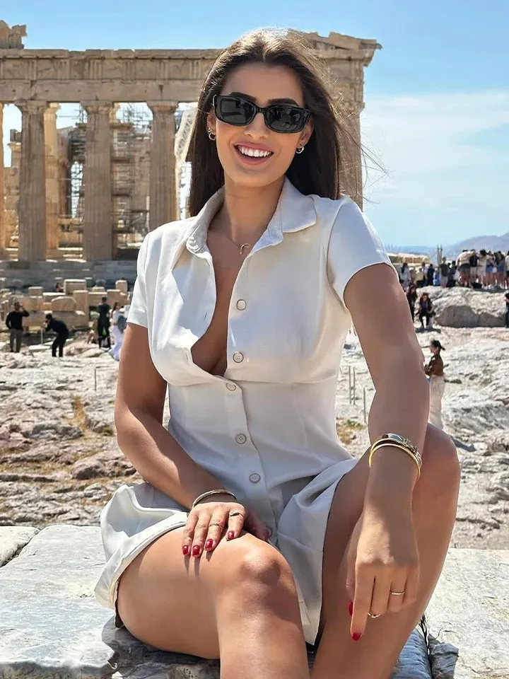 Flytonn- Mini Shirt Dress
