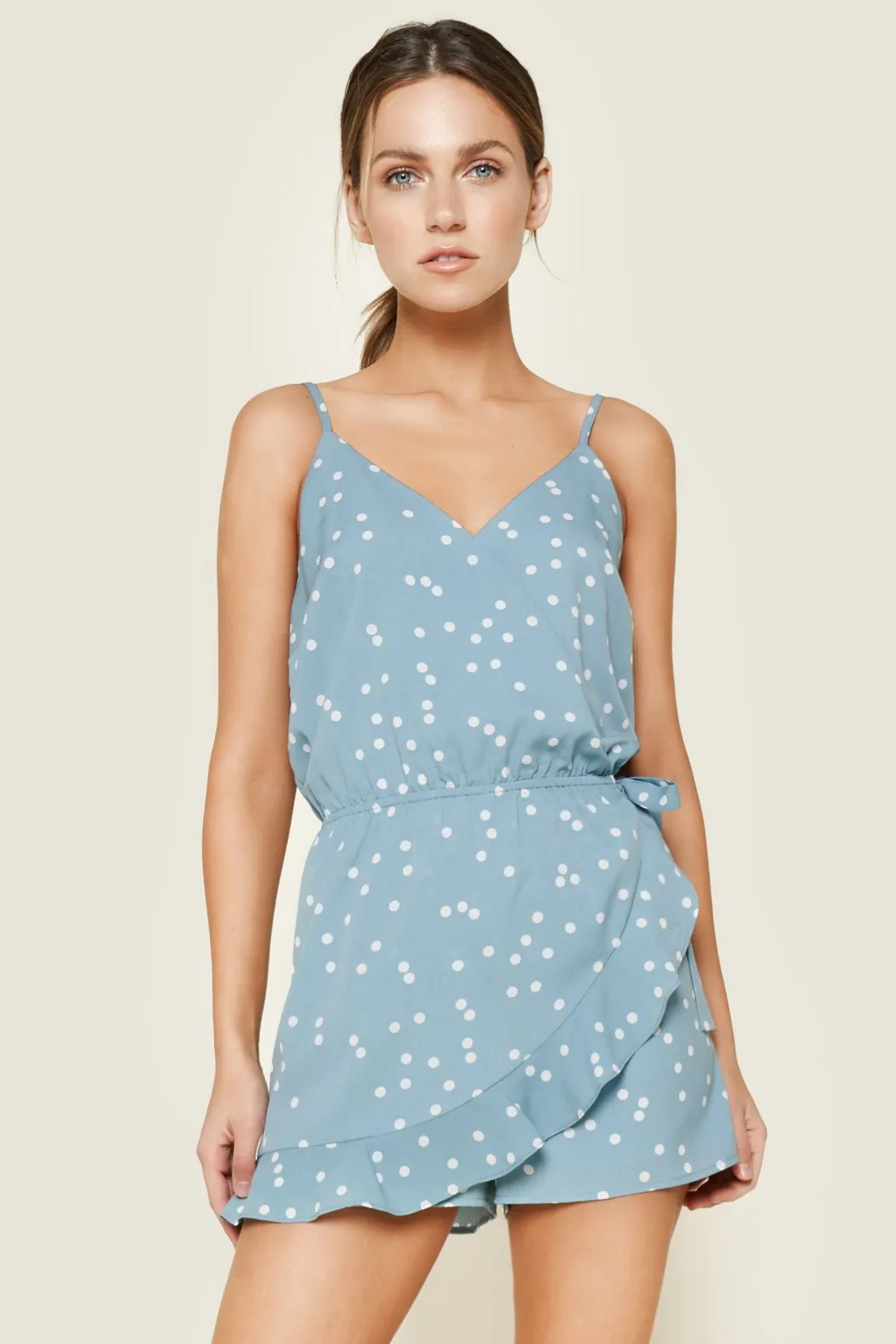 Hide And Chic Polka Dot Skort Romper