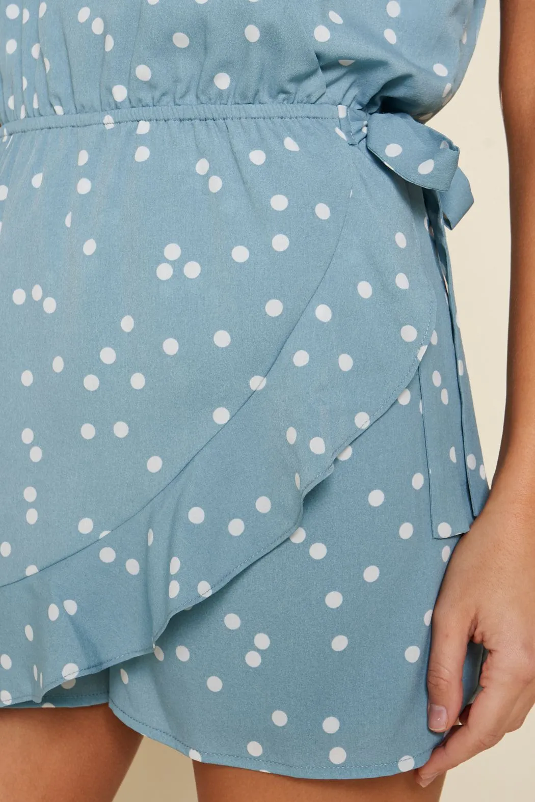 Hide And Chic Polka Dot Skort Romper