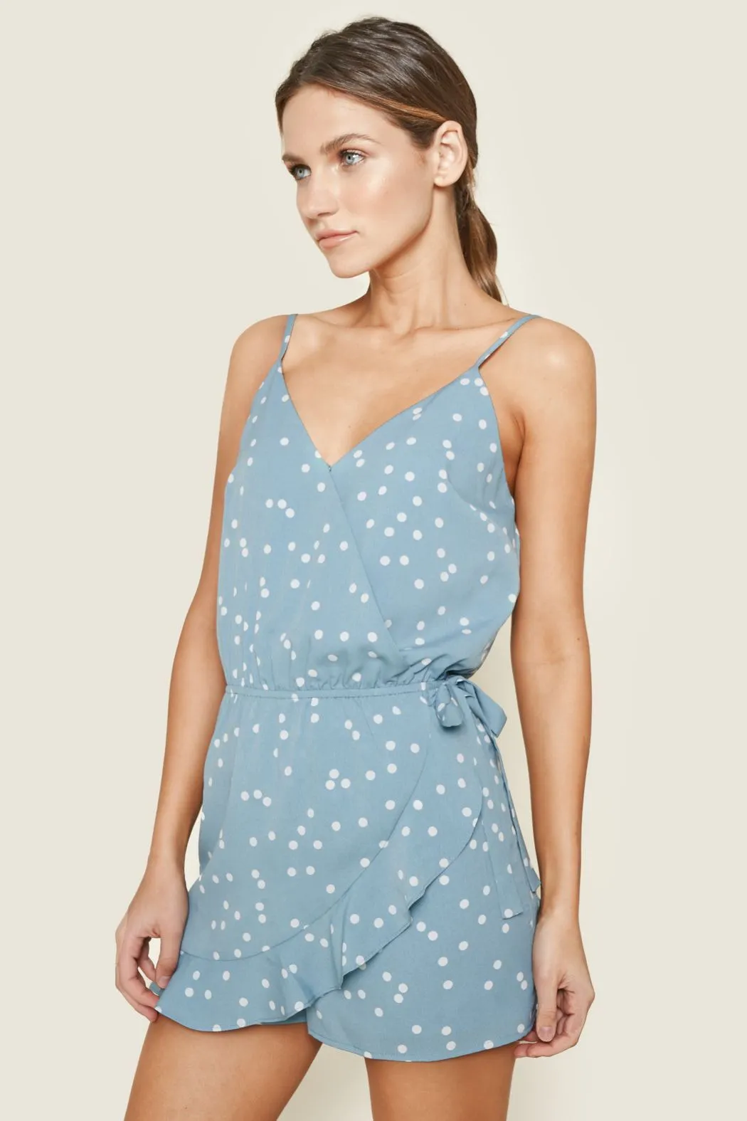 Hide And Chic Polka Dot Skort Romper