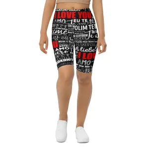 I Love You Biker Shorts