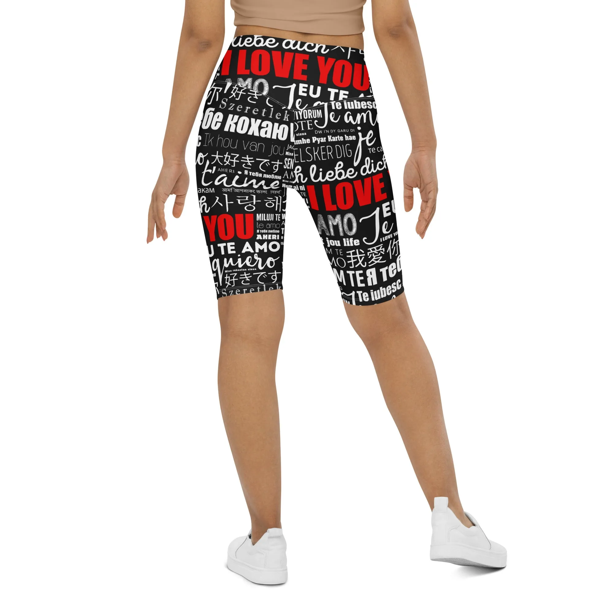 I Love You Biker Shorts