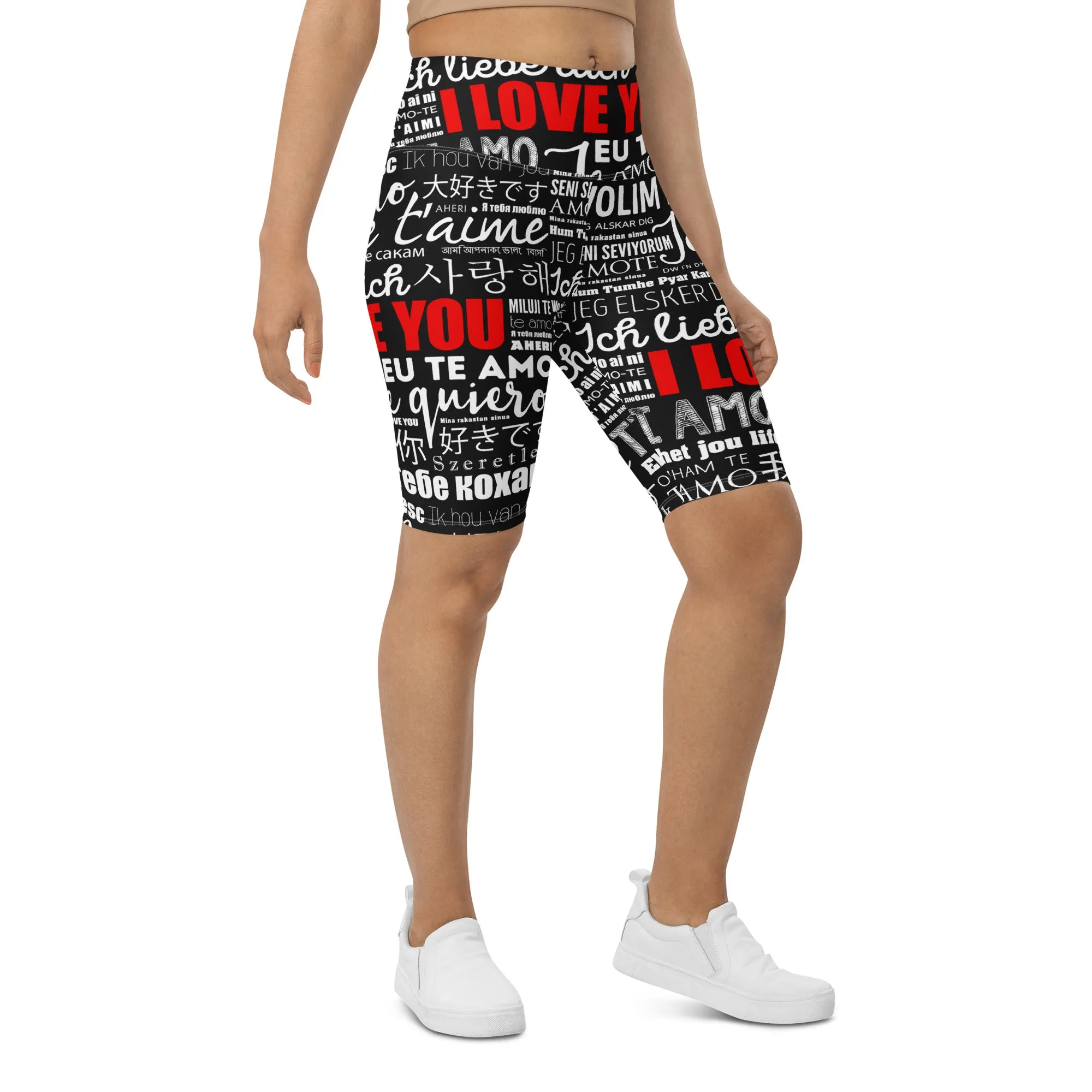 I Love You Biker Shorts