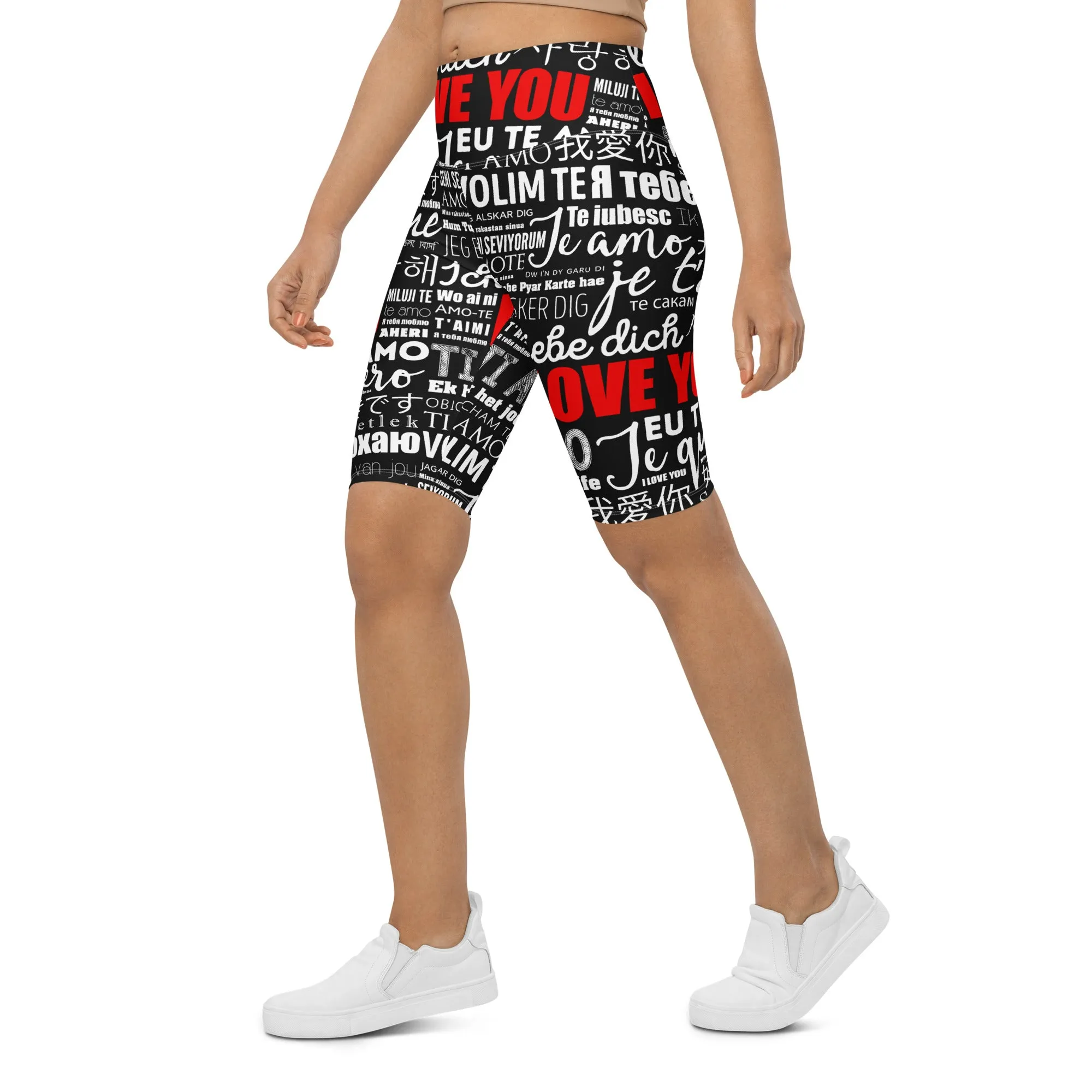 I Love You Biker Shorts