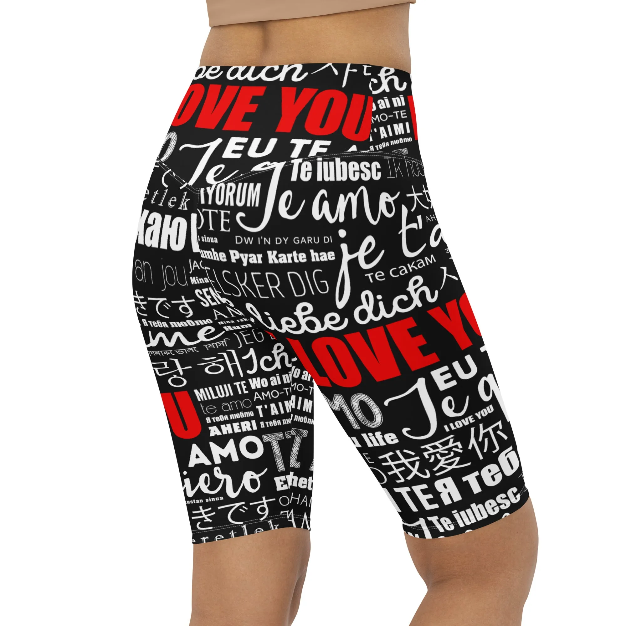 I Love You Biker Shorts