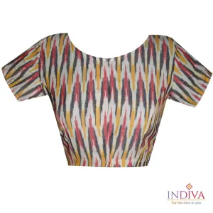 Indiva Ikat white with multicolours -44