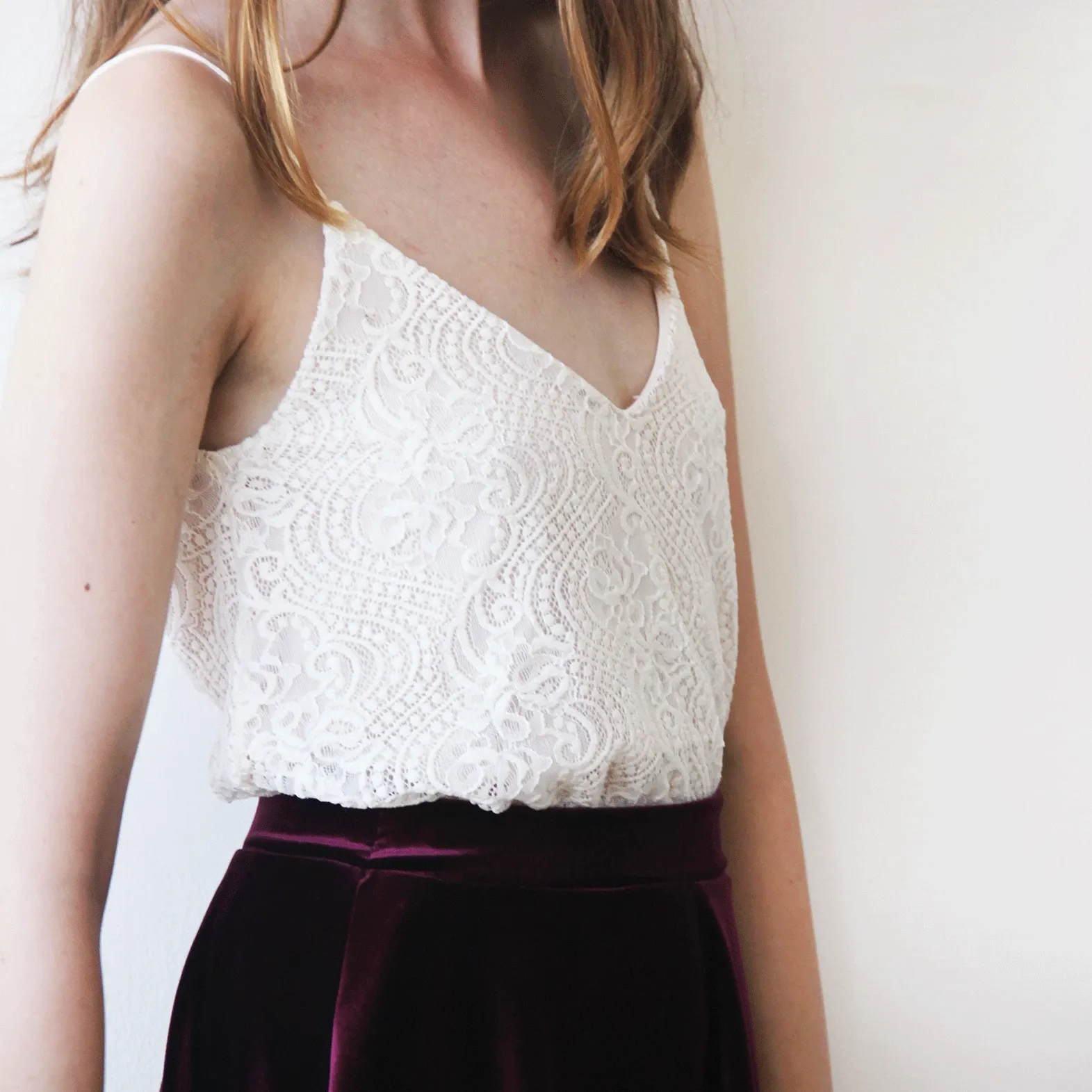 Ivory Open-Back Lace Bridal Tank Top 2018