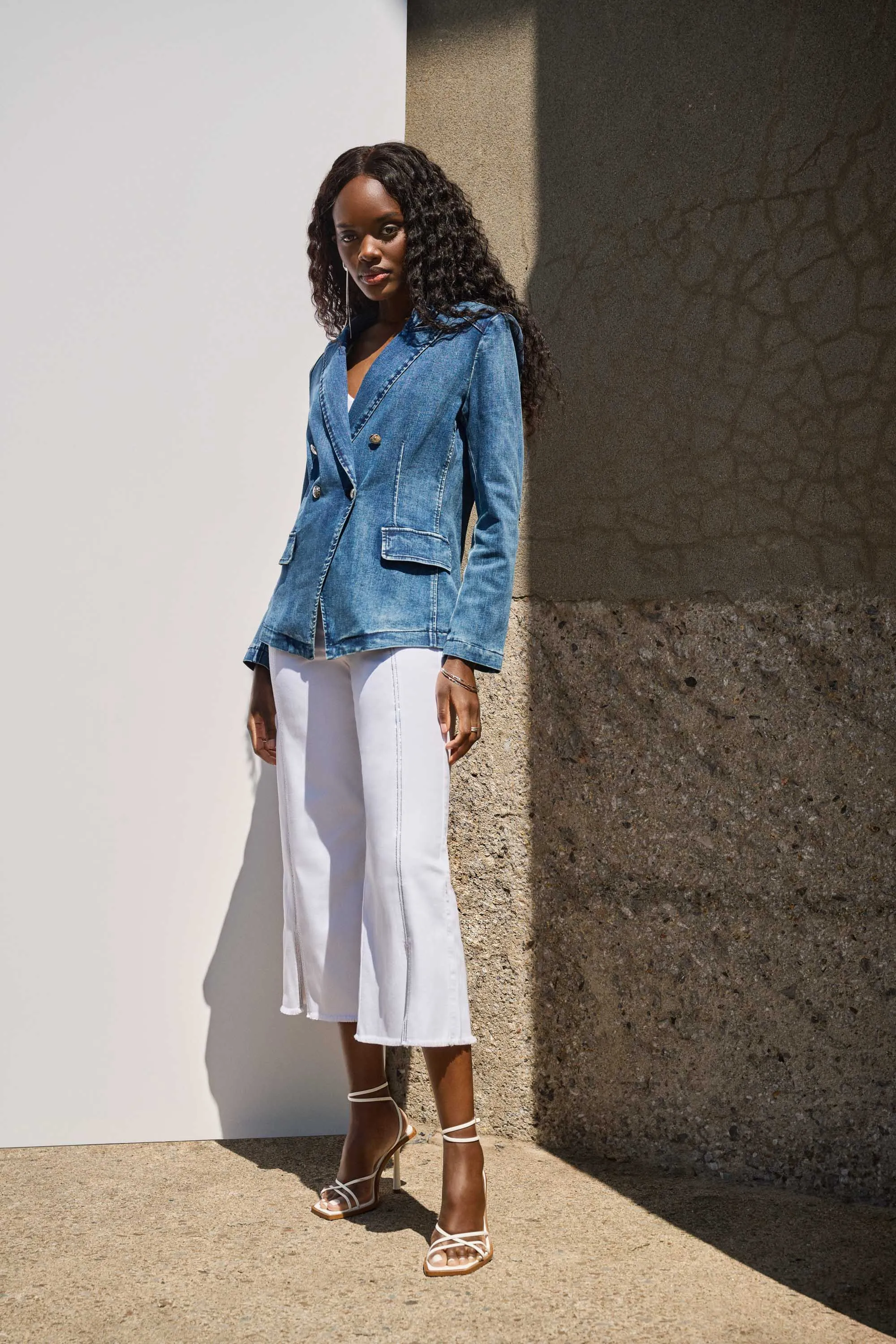Joseph Ribkoff Culotte Jeans With Embellished Front Seam