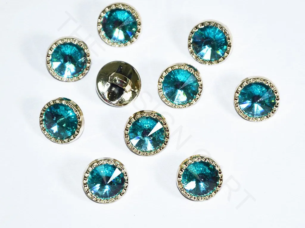Light Blue Circular Acrylic Buttons