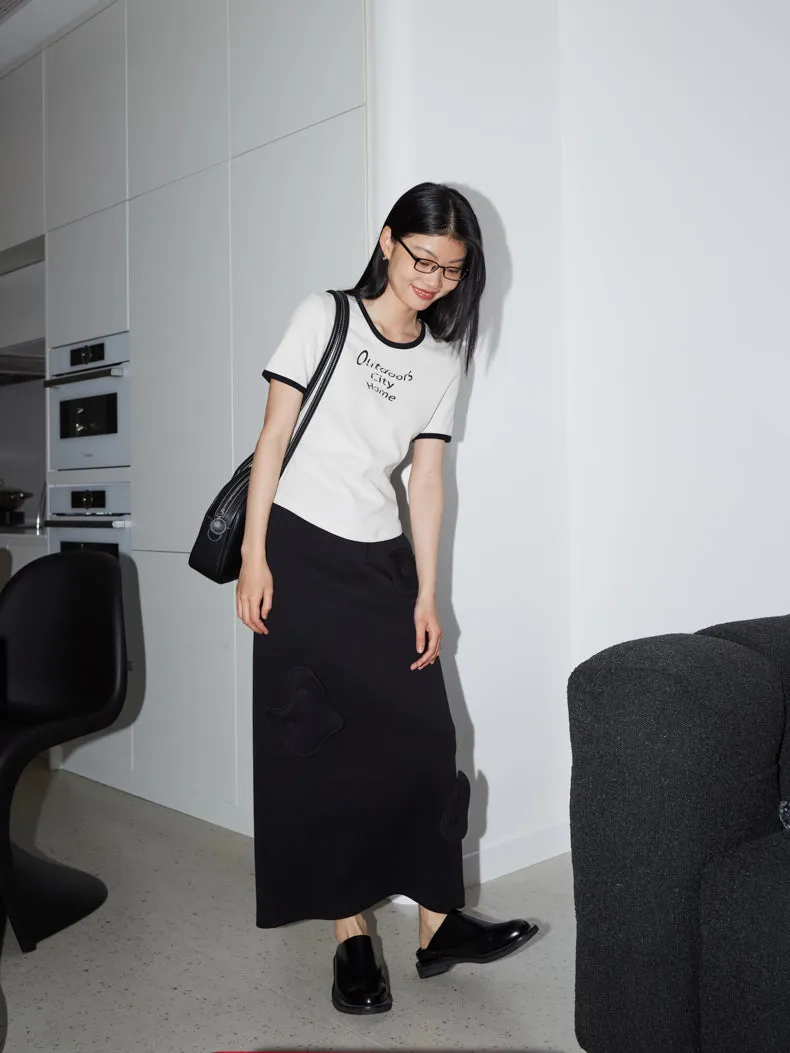 Logo Contrast Chic Casual T-Shirt