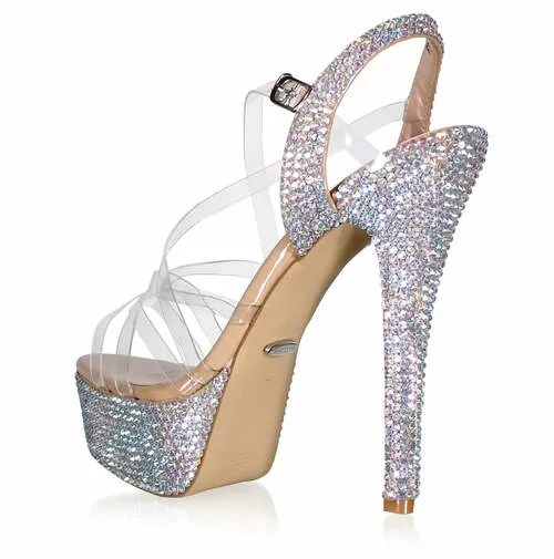 Marc Defang AB CLEAR MARC TOPS Platform Pageant heel Prom Shoe Swimsuit Formal