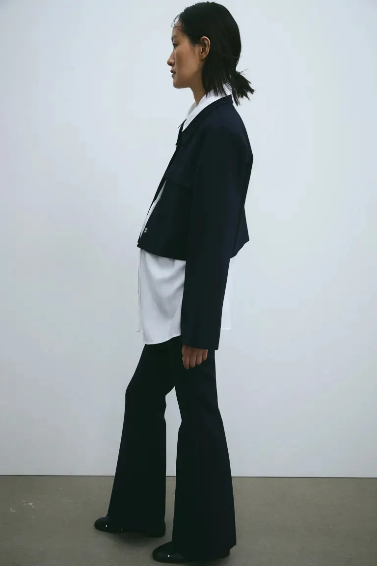 Mom blouse with belt H&M, white