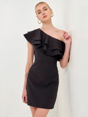 One Shoulder Mini Dress - Endless Rose