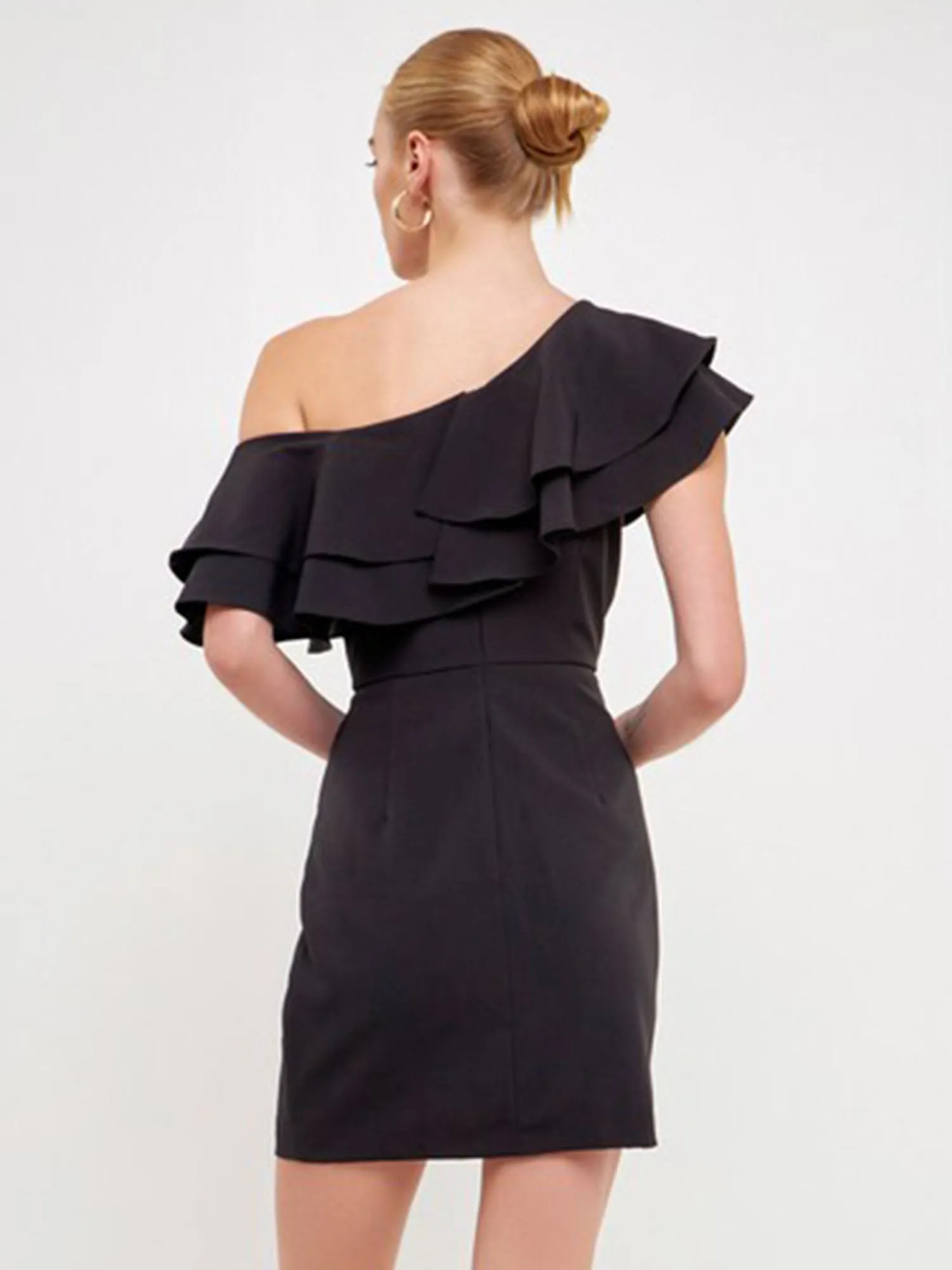 One Shoulder Mini Dress - Endless Rose
