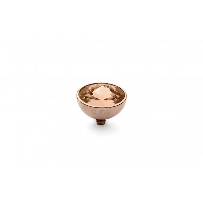 Rose Gold 11.5mm Bottone Ring Top Light Peach