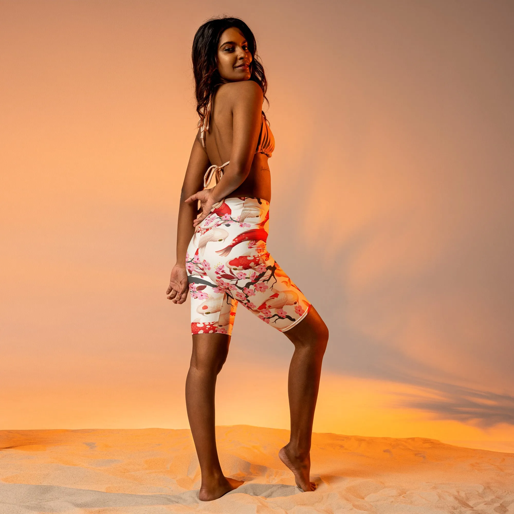 Sakura Koi Biker Shorts