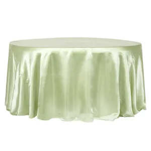 Satin 132" Round Tablecloth - Sage Green