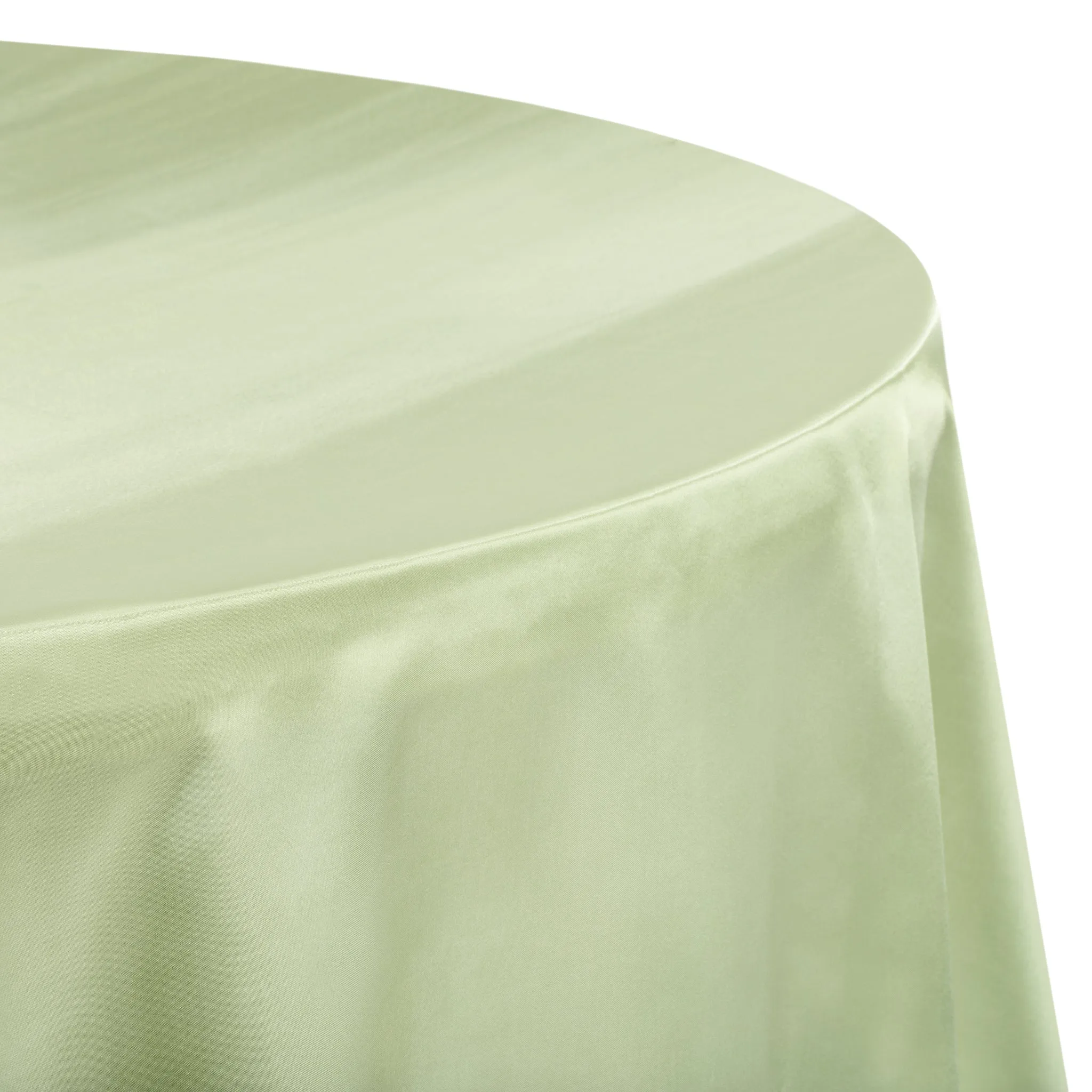Satin 132" Round Tablecloth - Sage Green