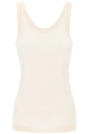 seamless sleeveless top TO1156 LK1017 LIGHT POWDER