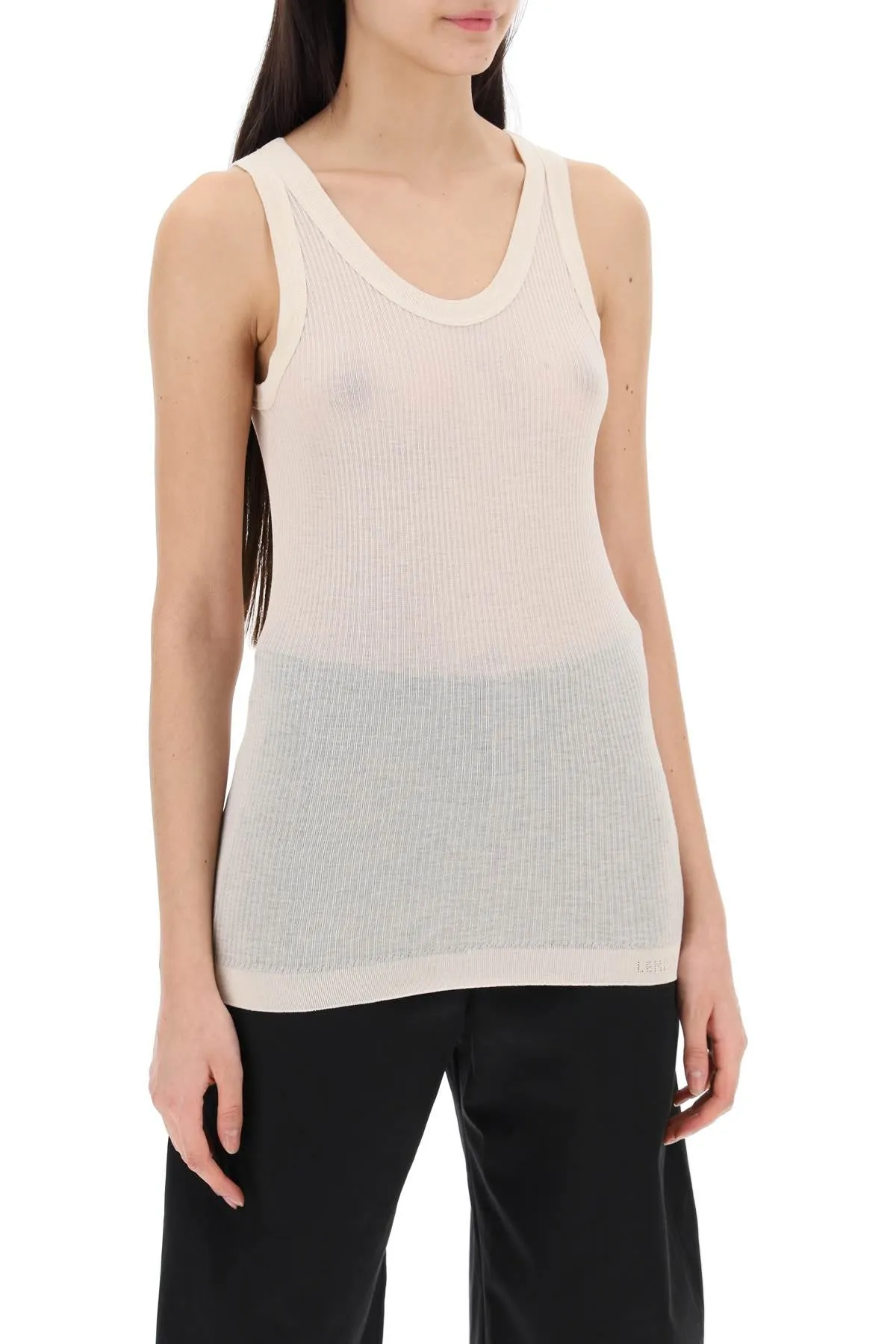 seamless sleeveless top TO1156 LK1017 LIGHT POWDER