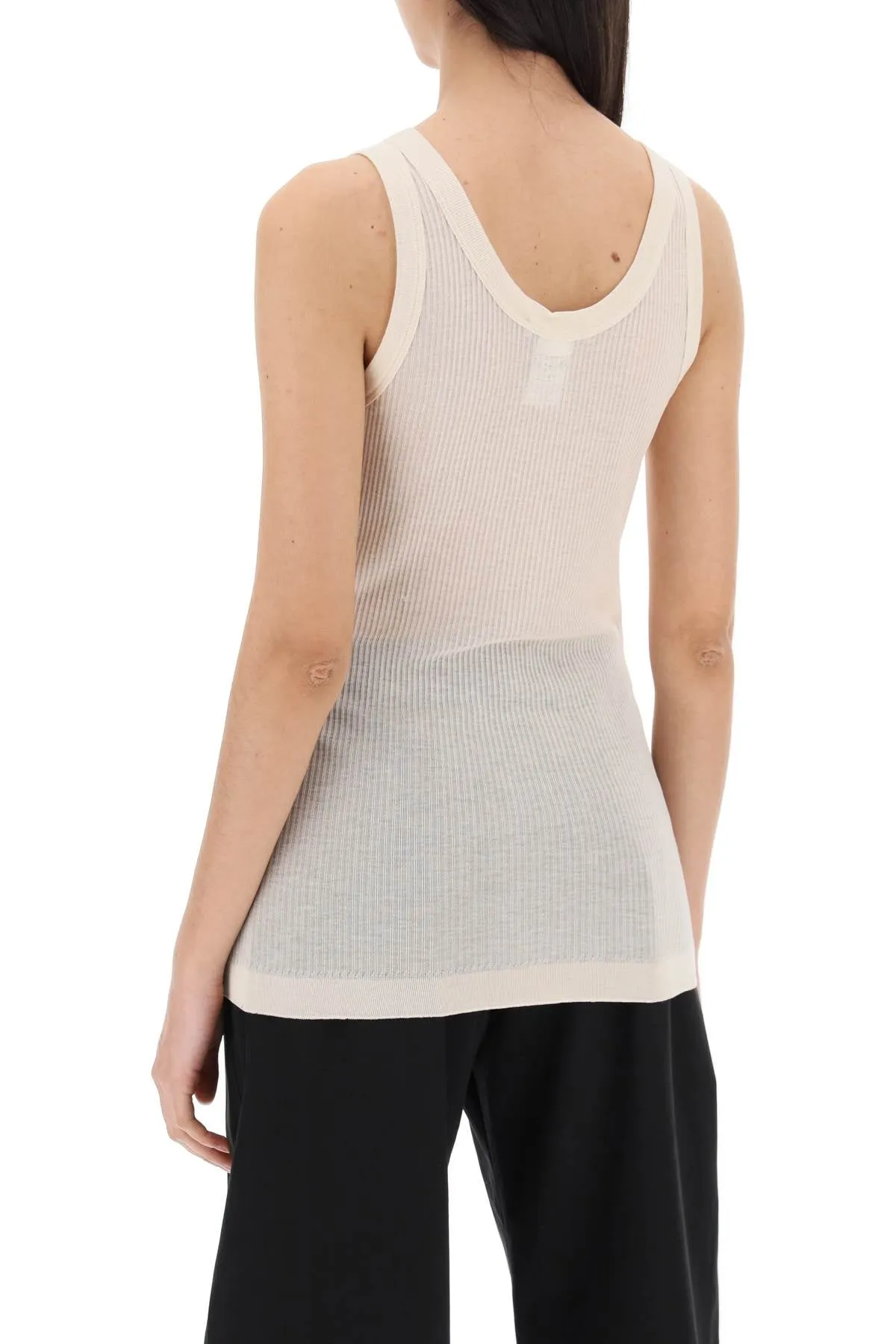 seamless sleeveless top TO1156 LK1017 LIGHT POWDER