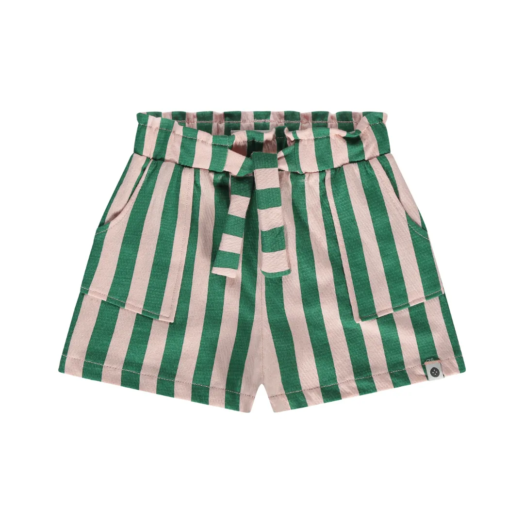 Striped Shorts - Blush/Green by Stains & Stories
