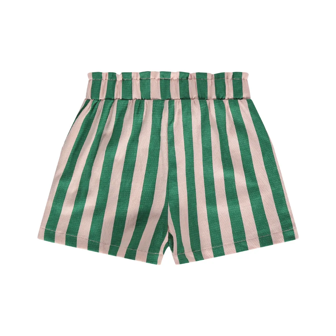 Striped Shorts - Blush/Green by Stains & Stories