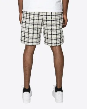 Tweed Trucker Shorts - White