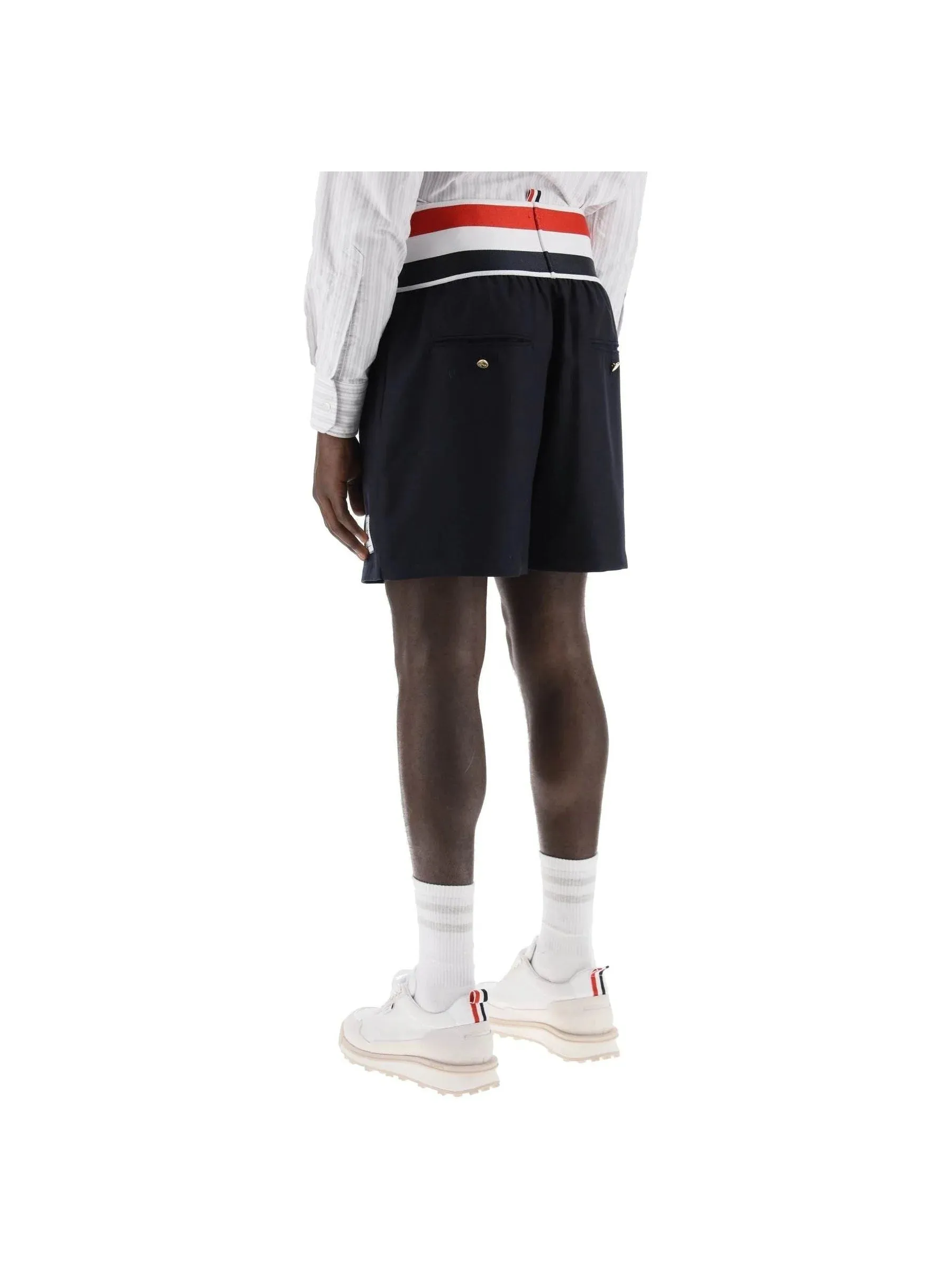 Twill Elastic Waistband Shorts