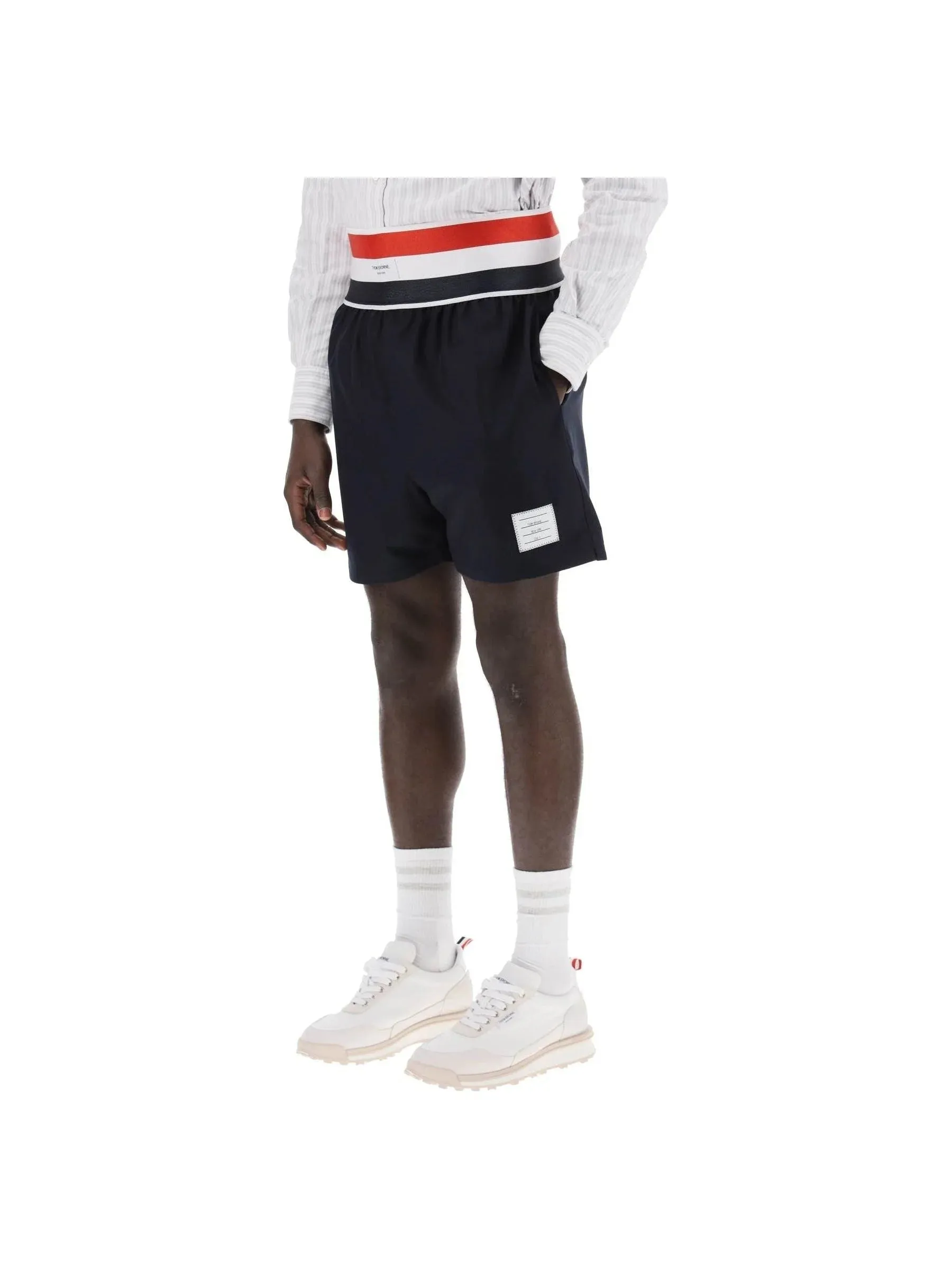 Twill Elastic Waistband Shorts