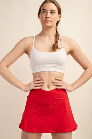 V Shaped High-Waist Skort